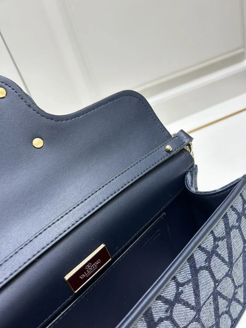 Valentino 5040 Large Navy Blue Satchel Bag - Image 9
