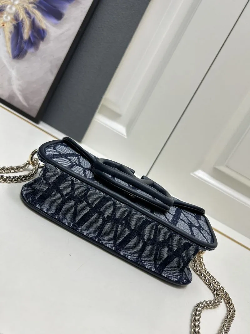 Valentino 5040 Small Navy Blue Satchel Bag 20cm - Image 7