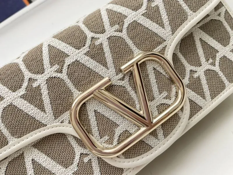 Valentino 1008 Beige Monogram Satchel Bag - Image 4