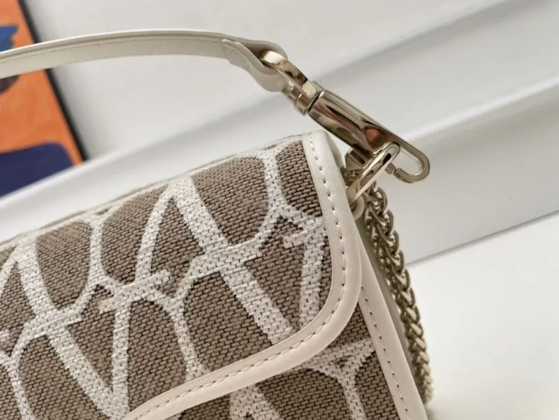 Valentino 1008 Beige Monogram Satchel Bag - Image 5