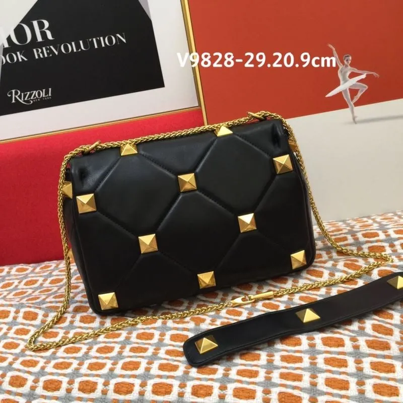 Alternative view of Valentino Black Studded Satchel Bag V9828