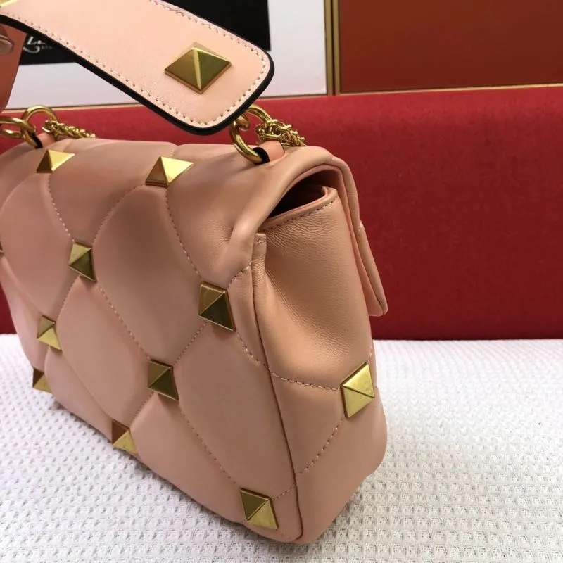 Valentino Pink Nappa Lambskin Satchel Bag 9829 Small - Image 5