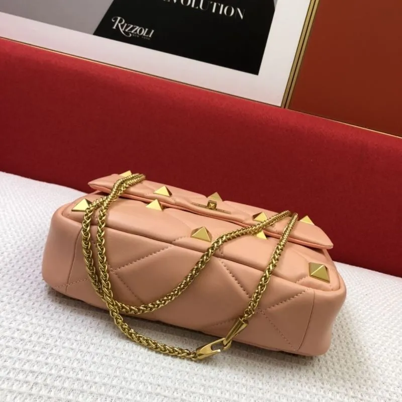 Valentino Pink Nappa Lambskin Satchel Bag 9829 Small - Image 6