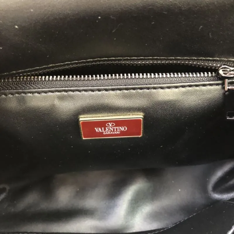 Valentino Black Studded Leather Satchel Bag in Small and Large Sizes - Image 9