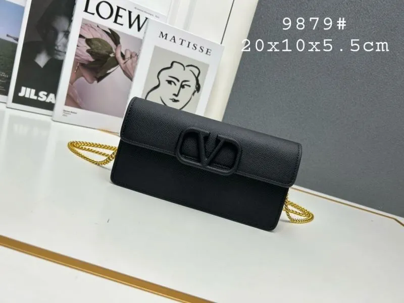 Valentino Black Chain Satchel Bag 9879