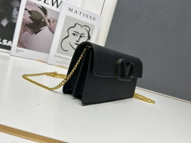 Valentino Black Chain Satchel Bag 9879 - Image 3