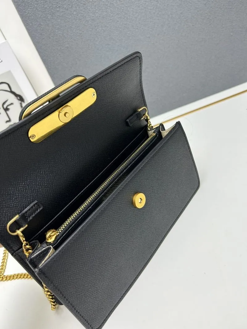Valentino Black Chain Satchel Bag 9879 - Image 7