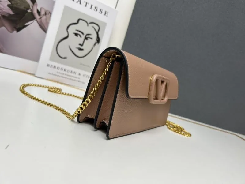 Valentino Nude Pink Chain Crossbody Bag 9879 - Image 3