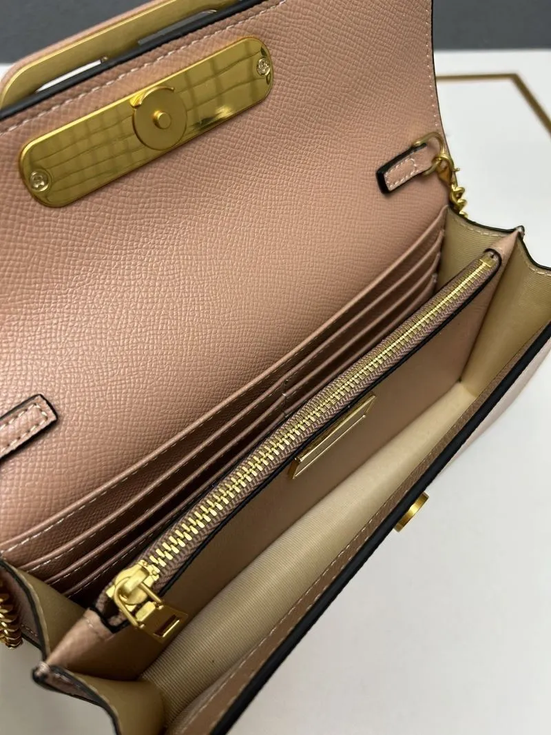 Valentino Nude Pink Chain Crossbody Bag 9879 - Image 8