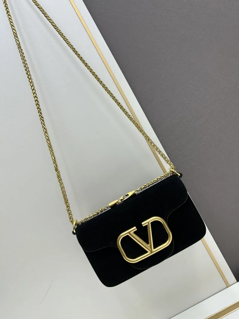 Alternative view of Valentino Black Suede Crossbody Satchel Bag 20257