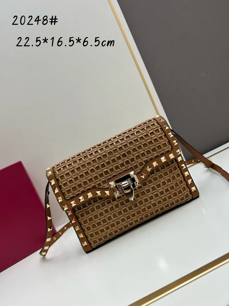 Alternative view of Valentino Brown Woven Satchel Bag 20248