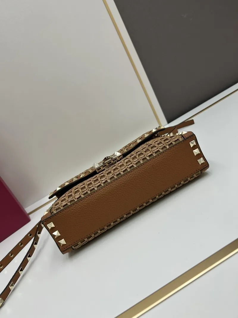 Valentino Brown Woven Satchel Bag 20248 - Image 6