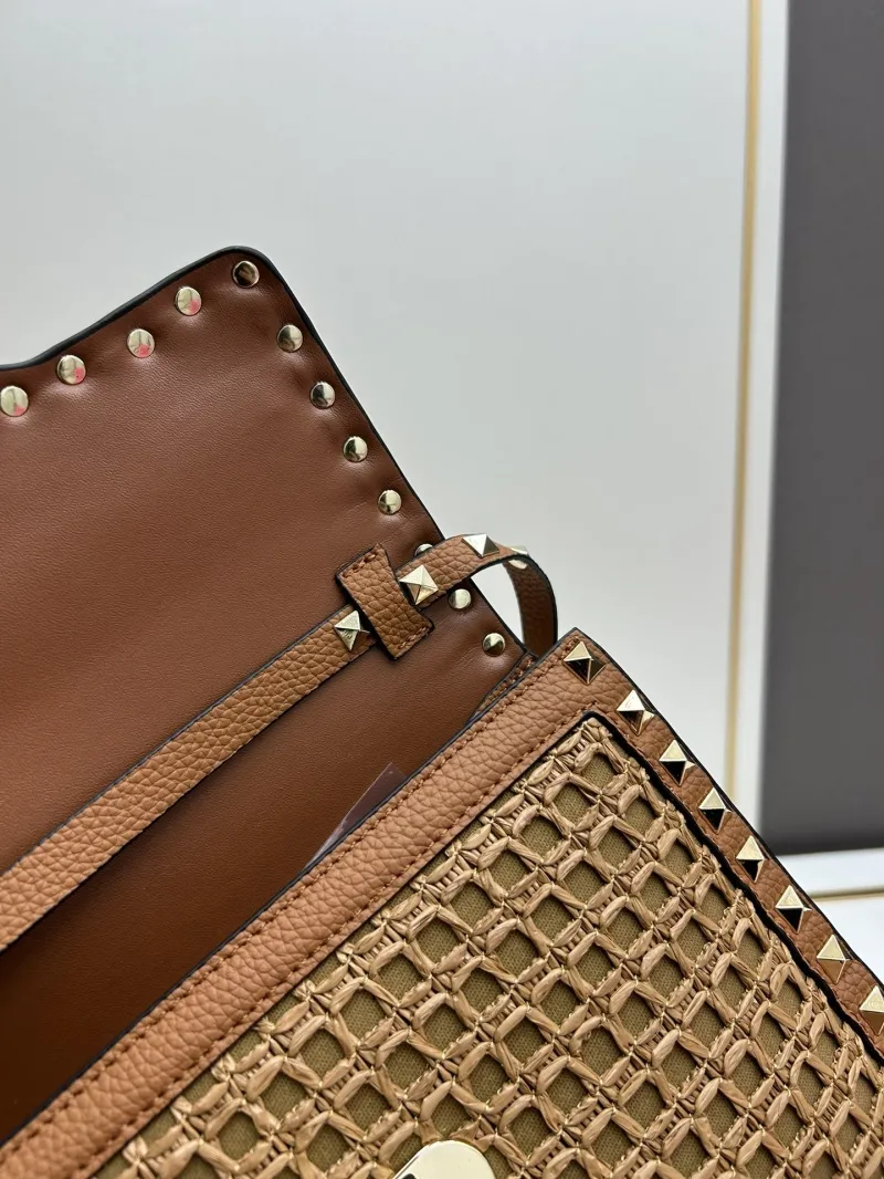 Valentino Brown Woven Satchel Bag 20248 - Image 7