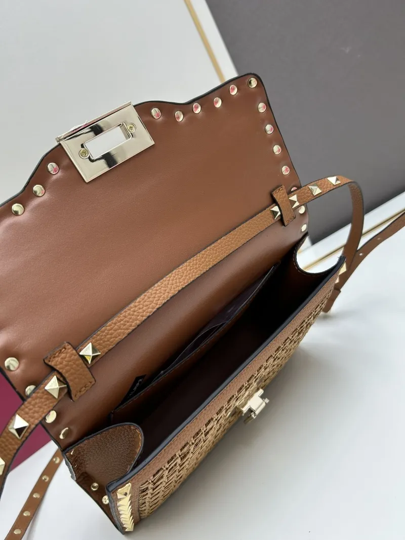 Valentino Brown Woven Satchel Bag 20248 - Image 8