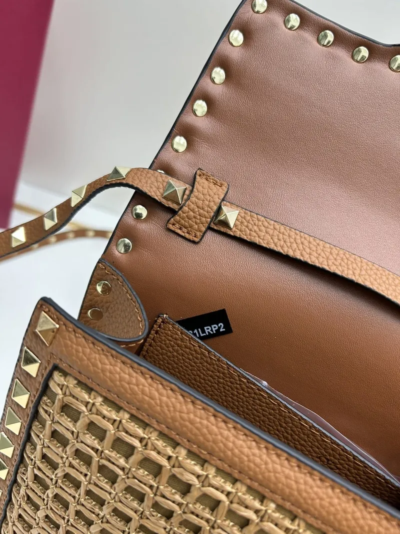 Valentino Brown Woven Satchel Bag 20248 - Image 9