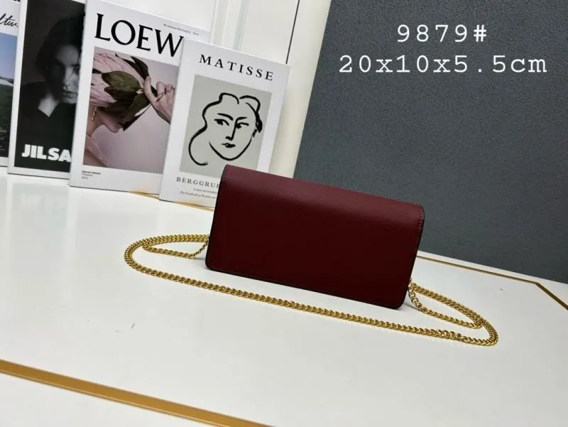 Alternative view of Valentino Burgundy Chain Crossbody Bag 9879