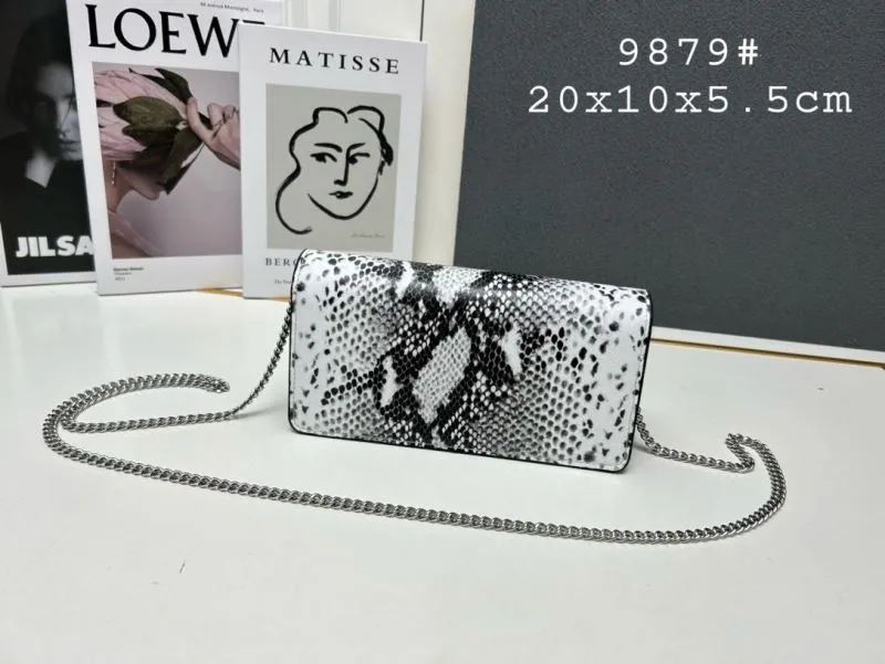 Alternative view of Valentino Black White Snake Print Crossbody Bag 9879