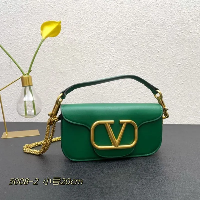 Valentino Small Green Leather Satchel Bag 5008-2 - Image 3