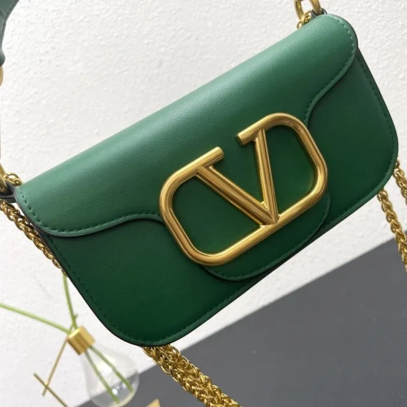 Valentino Small Green Leather Satchel Bag 5008-2 - Image 6
