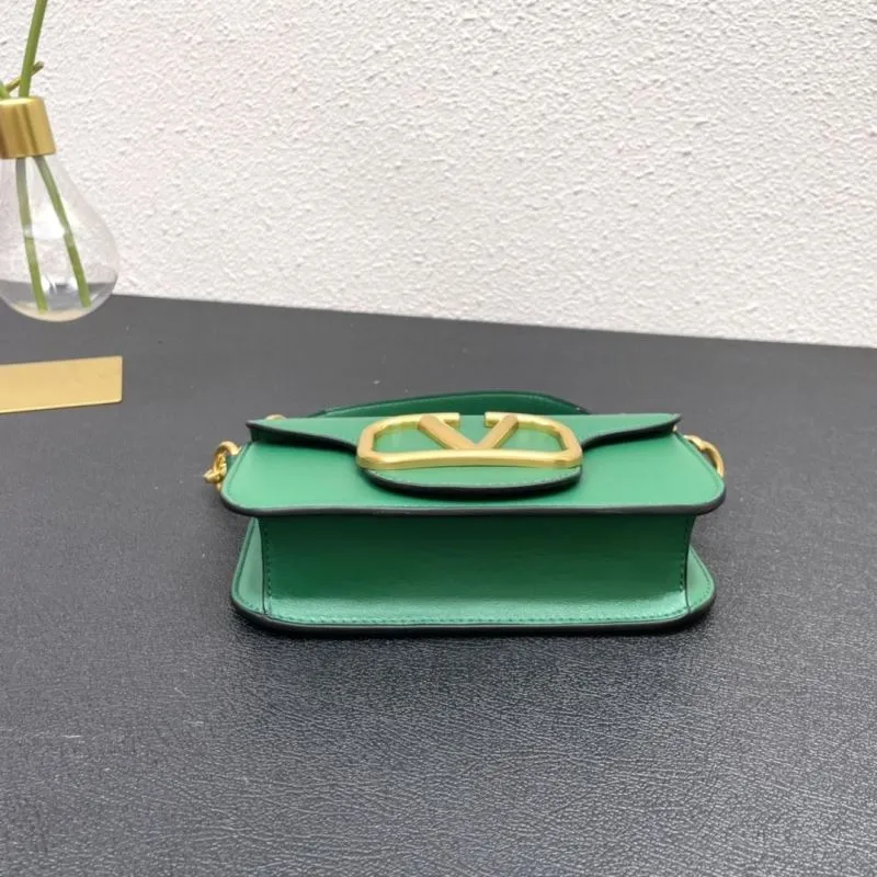 Valentino Small Green Leather Satchel Bag 5008-2 - Image 7