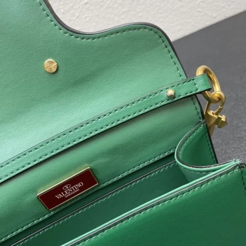 Valentino Small Green Leather Satchel Bag 5008-2 - Image 9