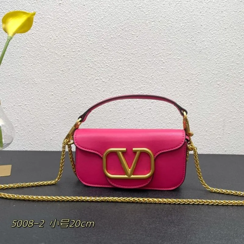 Valentino Small Pink Chain Satchel Bag 5008-2