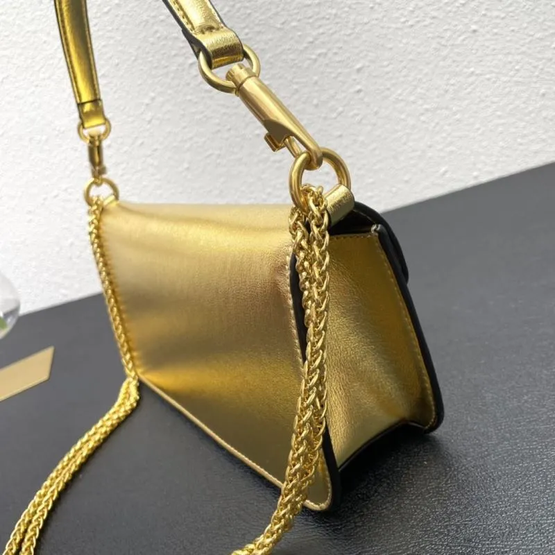 Valentino Gold Satchel Bag Model 5008 27cm - Image 5