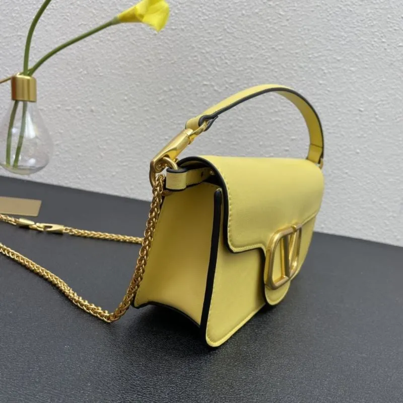 Valentino Yellow Leather Satchel Bag 5008 27cm - Image 5