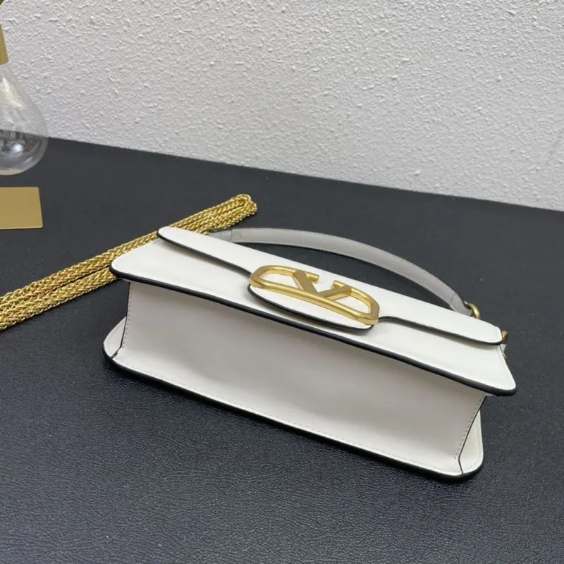 Valentino White Leather Satchel Bag 5008 27cm - Image 7