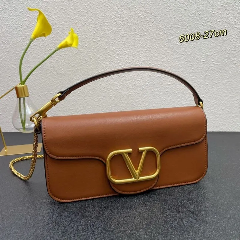 Valentino Brown Leather Satchel Bag 5008 27cm - Image 3
