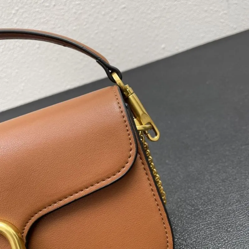 Valentino Brown Leather Satchel Bag 5008 27cm - Image 6