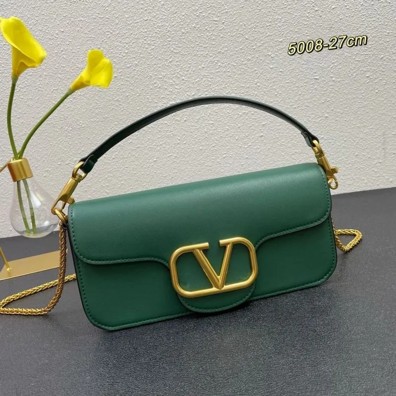 Valentino Green Leather Satchel Bag 5008 27cm - Image 3