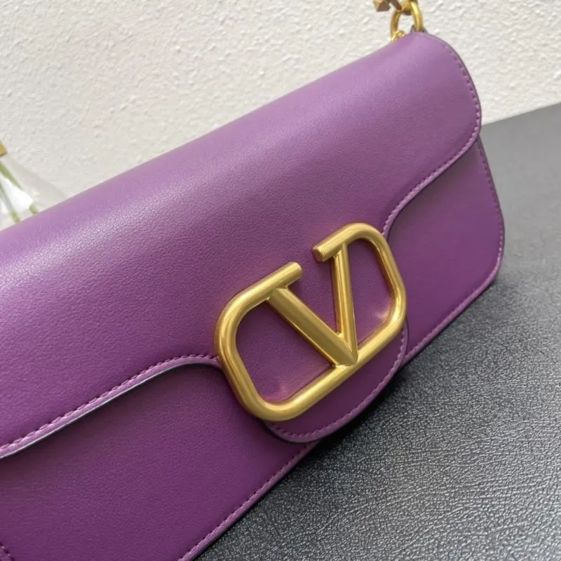 Valentino Purple Leather Satchel Bag 5008 27cm - Image 4
