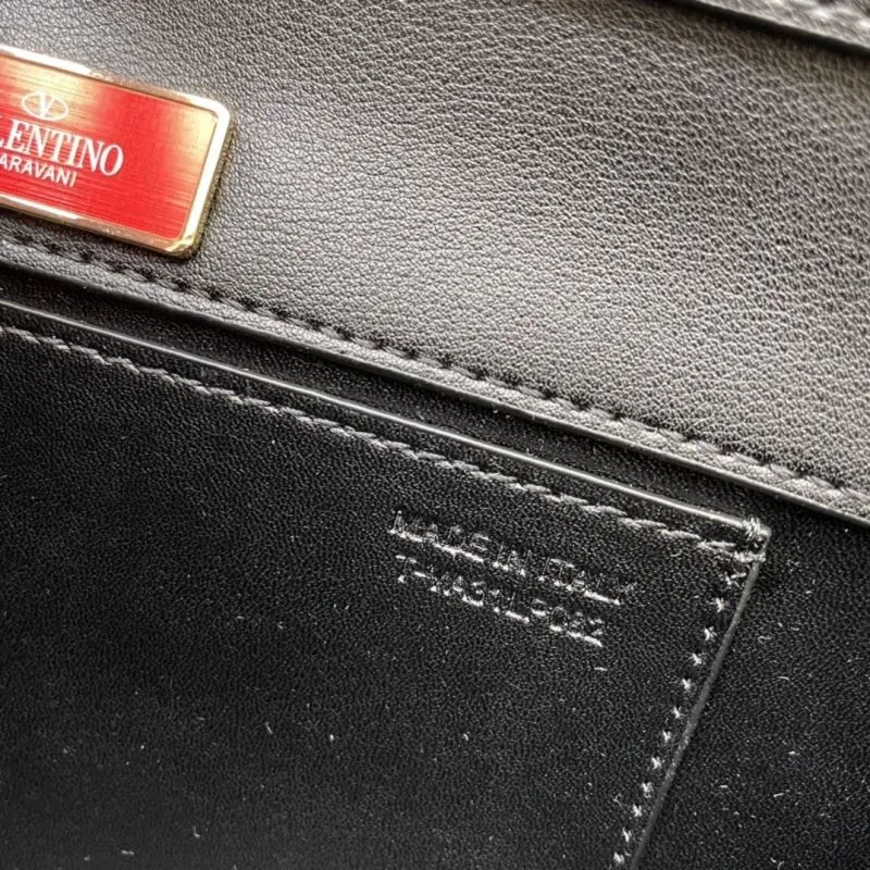 Valentino Black 5008 27cm Leather Satchel Bag - Image 9
