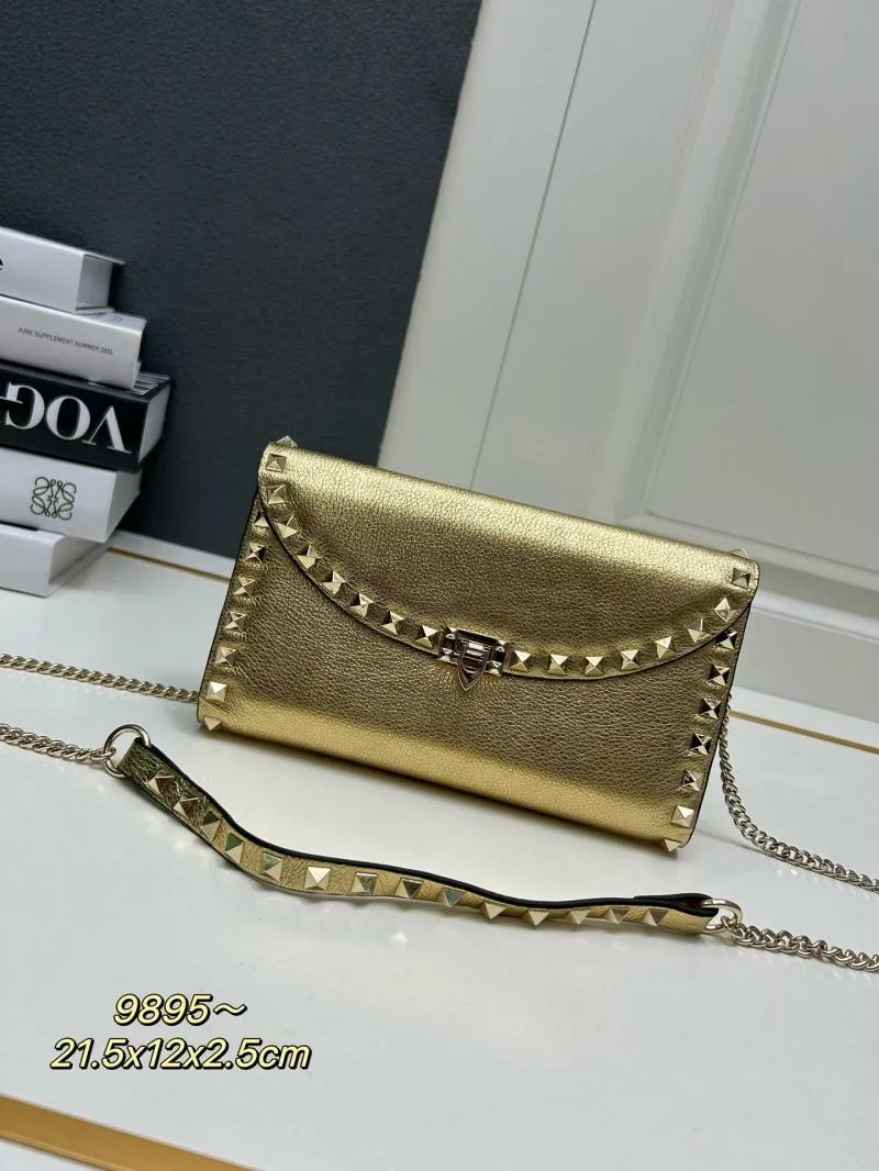 Valentino Gold Rockstud Crossbody Bag 9895