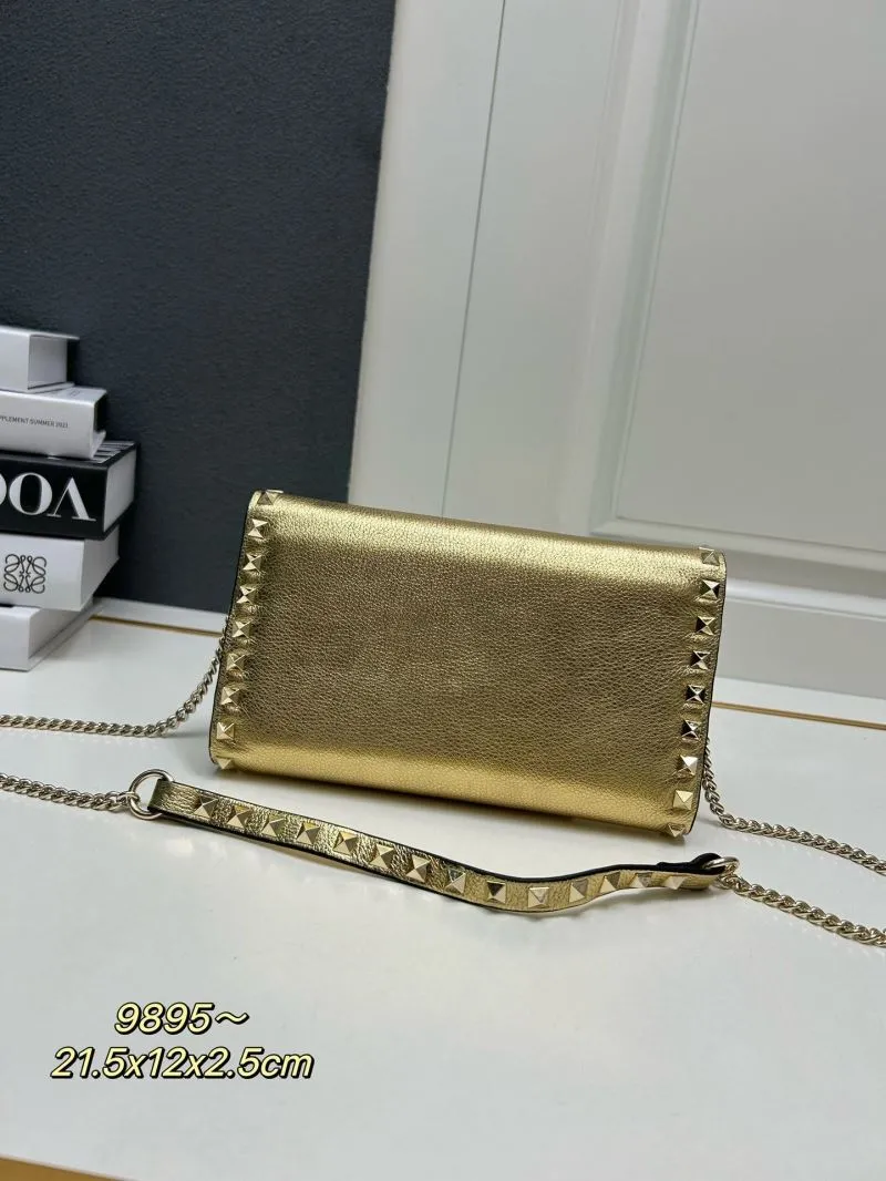 Alternative view of Valentino Gold Rockstud Crossbody Bag 9895