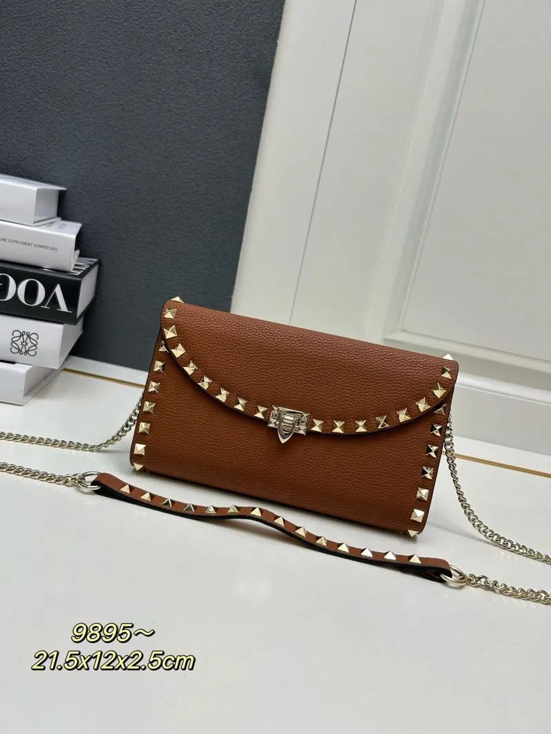 Valentino Brown Leather Crossbody Bag 9895