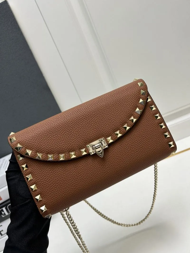 Valentino Brown Leather Crossbody Bag 9895 - Image 4