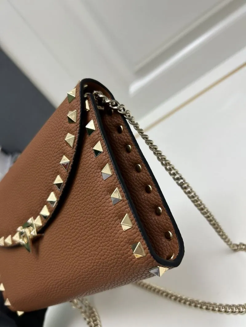 Valentino Brown Leather Crossbody Bag 9895 - Image 6