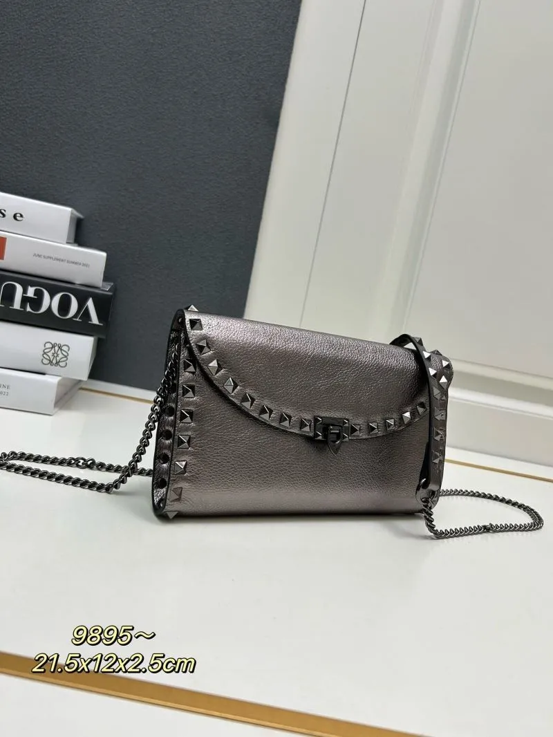 Valentino Metallic Studded Crossbody Bag 9895 - Image 3