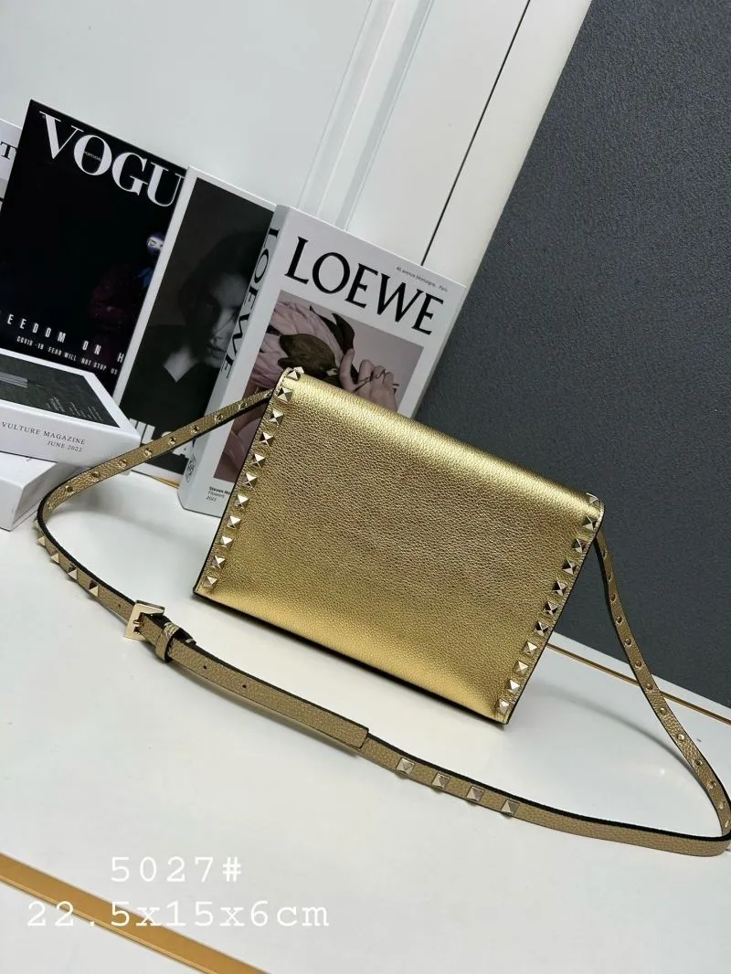 Alternative view of Valentino Gold Crossbody Satchel Bag 5027