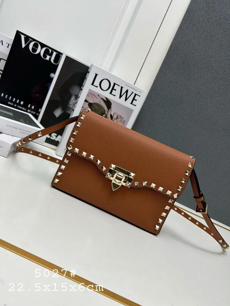 Valentino Brown Leather Crossbody Bag 5027