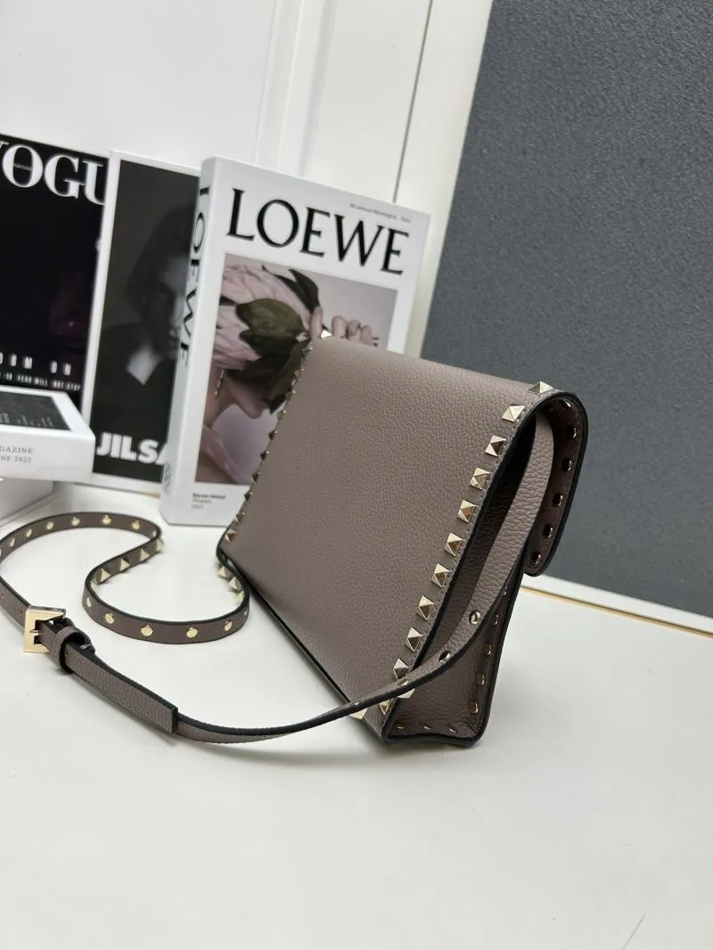 Valentino Taupe Crossbody Satchel Bag Model 5027 - Image 3