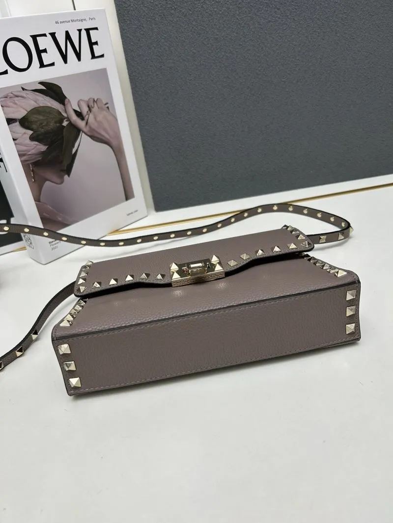 Valentino Taupe Crossbody Satchel Bag Model 5027 - Image 6