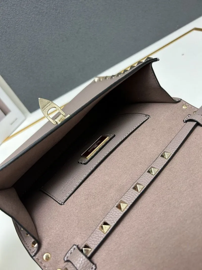Valentino Taupe Crossbody Satchel Bag Model 5027 - Image 7
