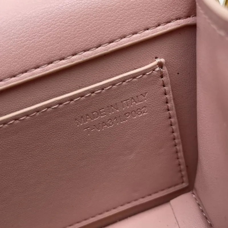 Valentino Pink Rhinestone Satchel Crossbody Bag 20cm 27cm - Image 9