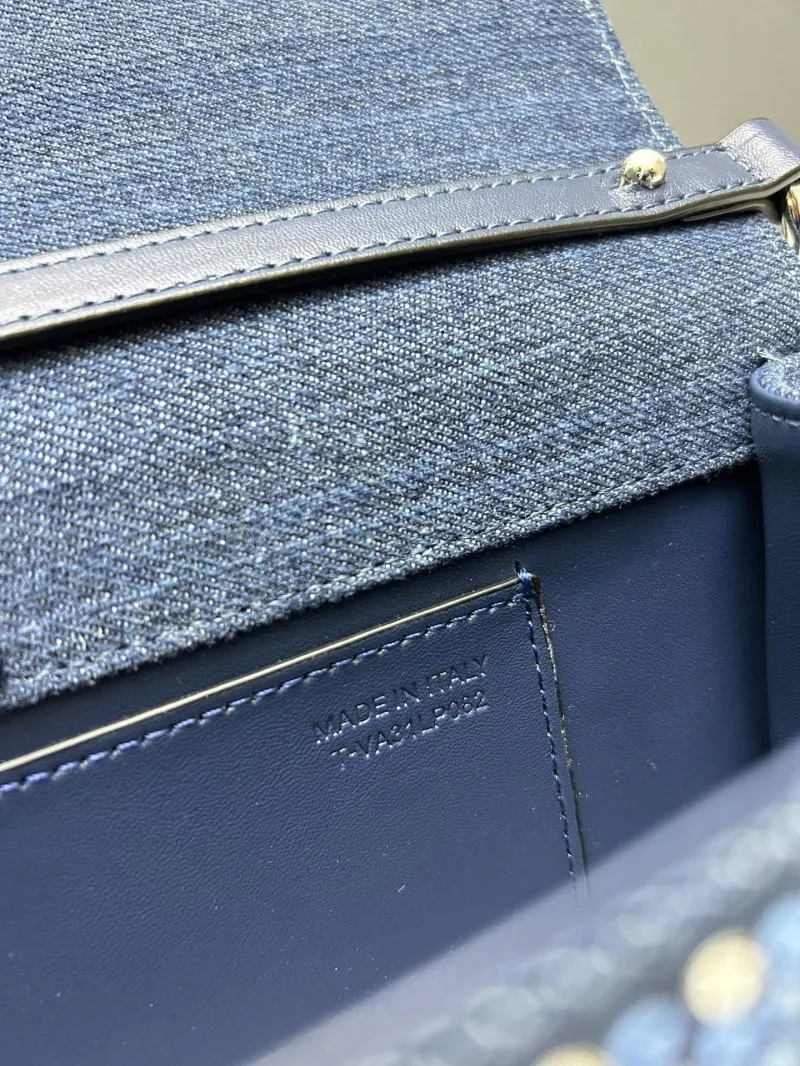 Valentino Blue Crystal Satchel Bag 5022 27cm - Image 7