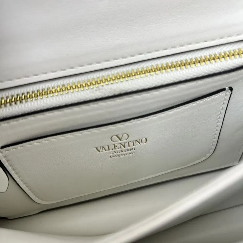 Valentino White Small V2015 Chain Satchel Bag - Image 9