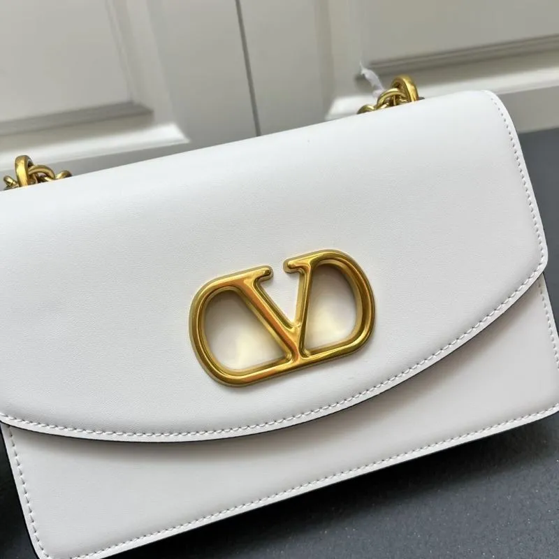 Valentino White Large Chain Satchel Bag V2017 - Image 4