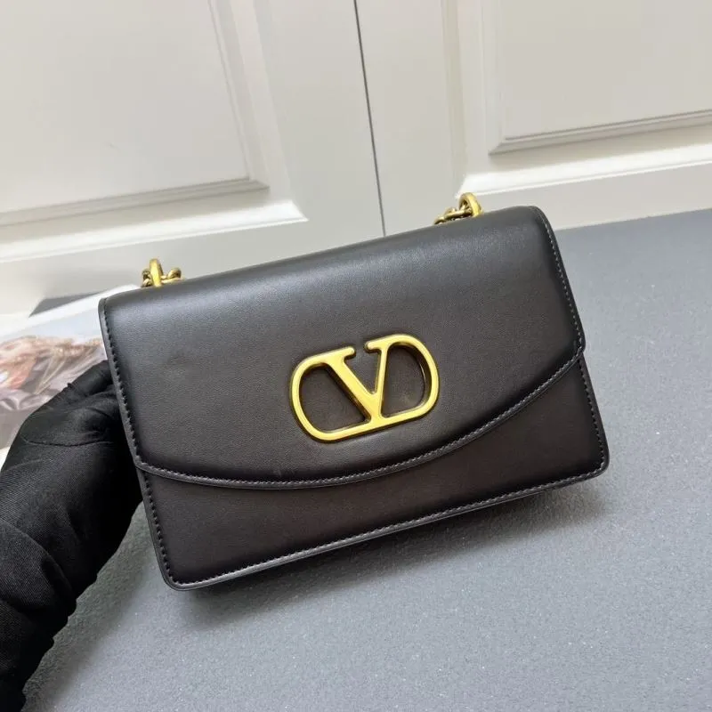 Valentino V2017 Large Black Leather Satchel Bag - Image 3